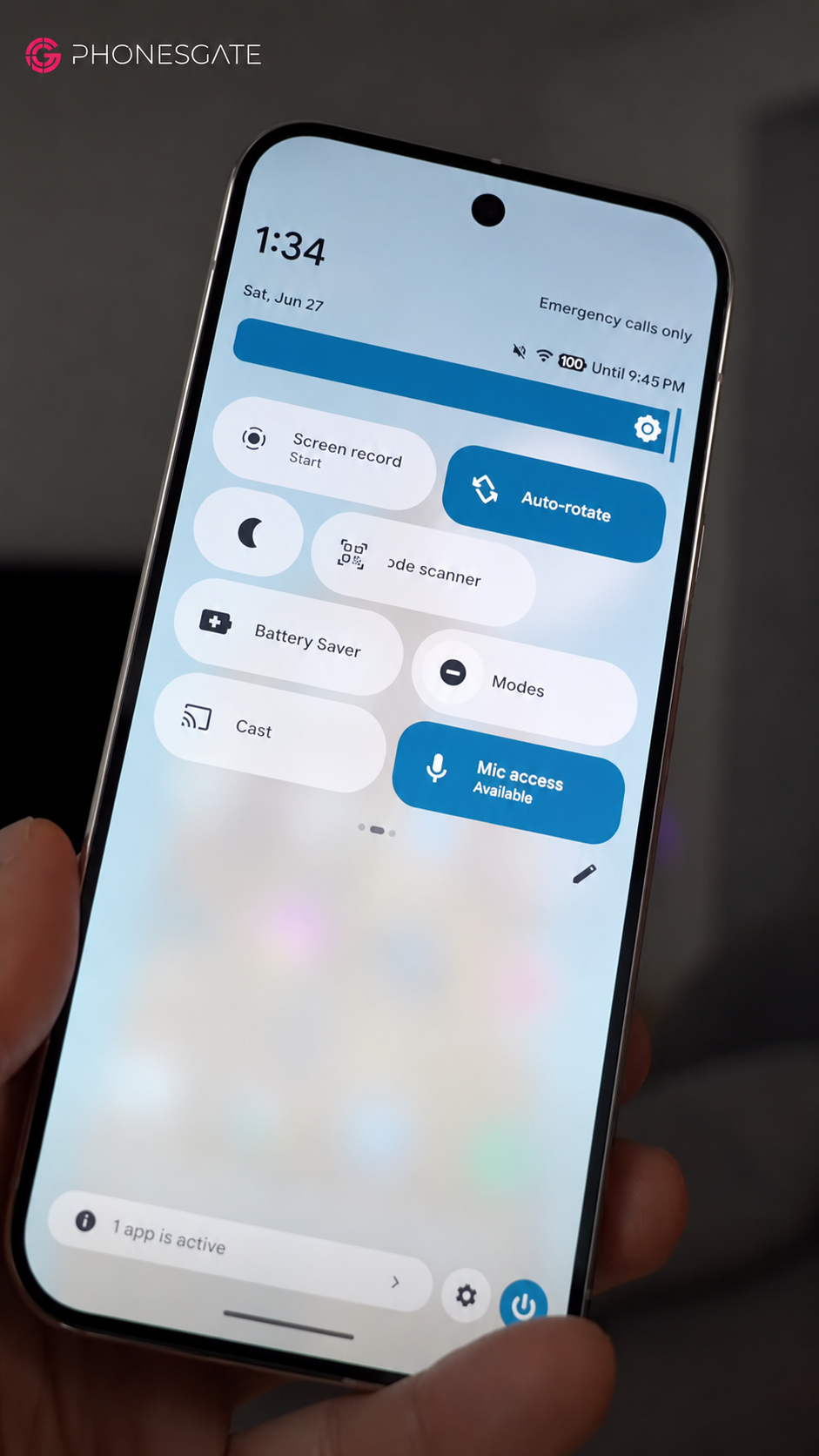 Android Quick Settings with screen recording controls