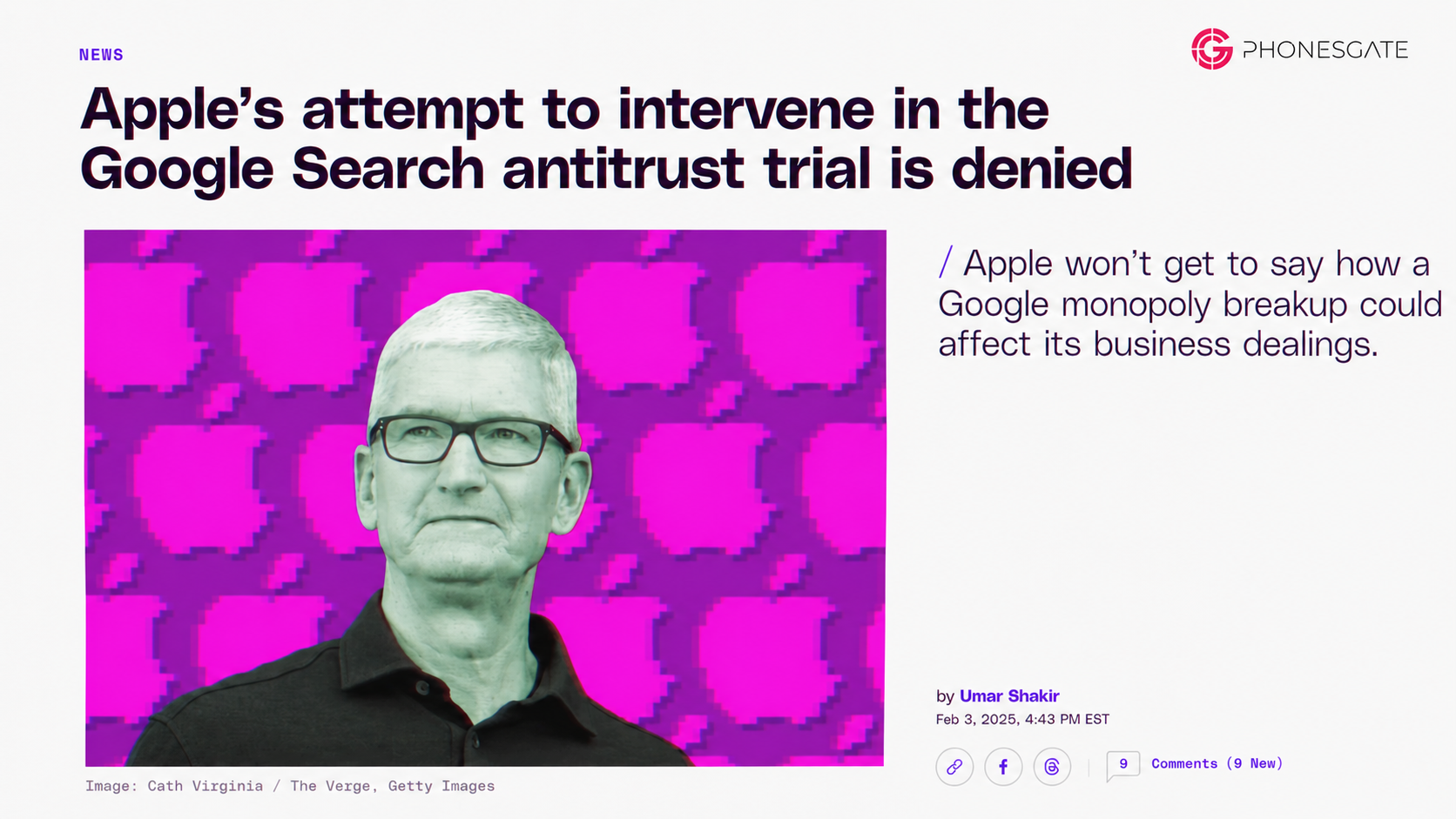 PhonesGate editorial image illustrating legal scrutiny around Apple and Google search agreements