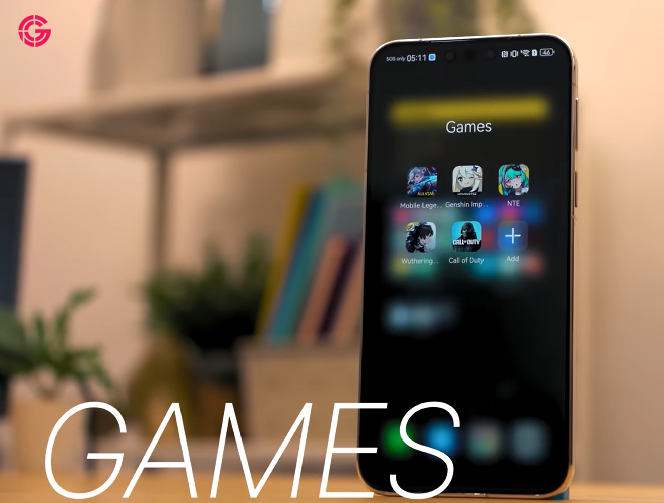Huawei Mate 80 Pro showing a games folder