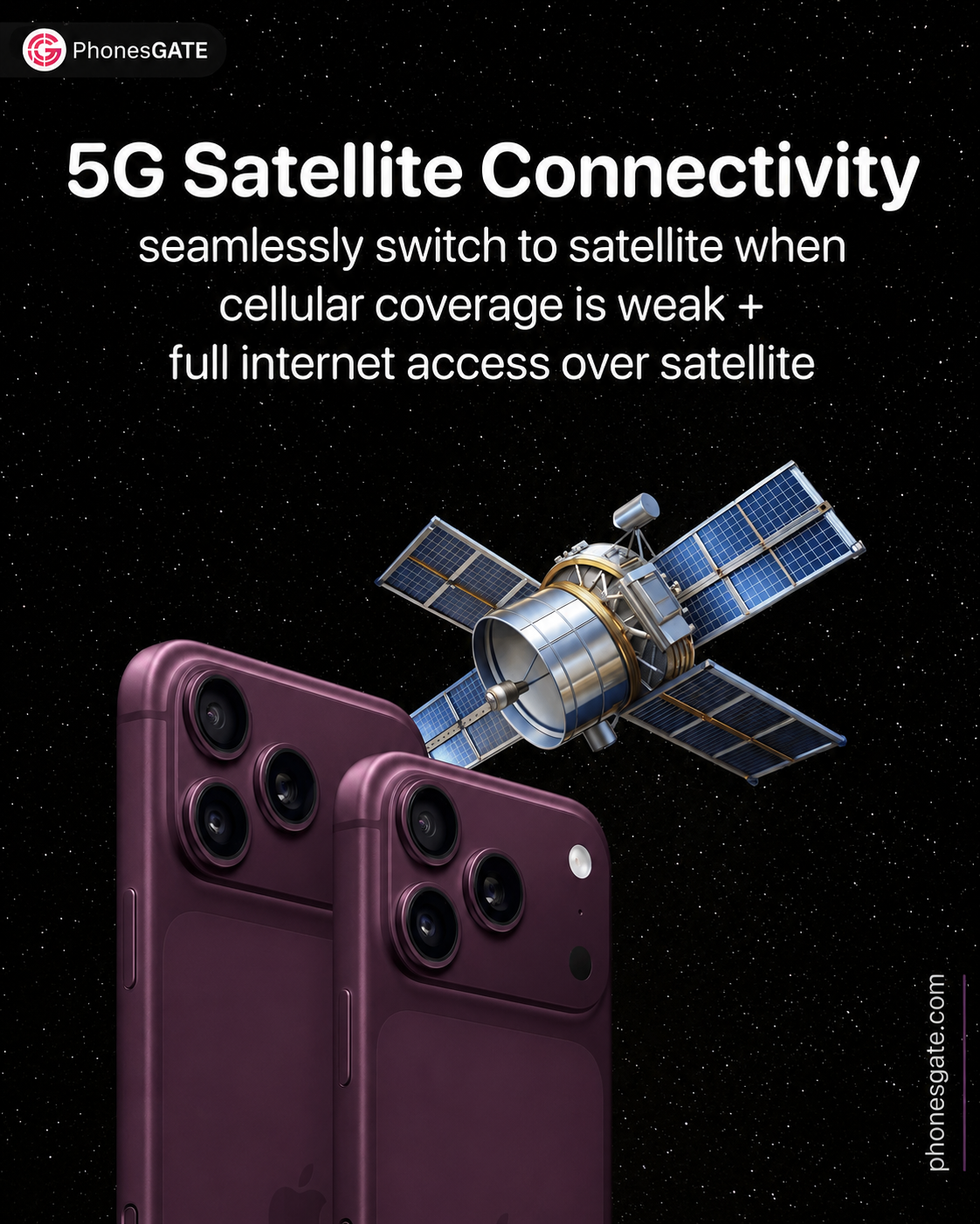 Concept showing iPhone 18 Pro satellite connectivity