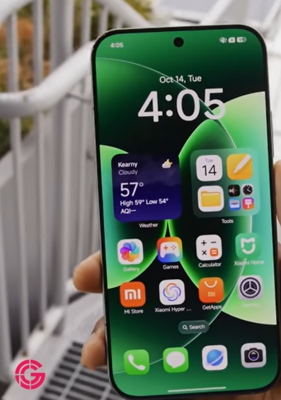 Xiaomi 17 Pro Max front display with a single small camera cutout