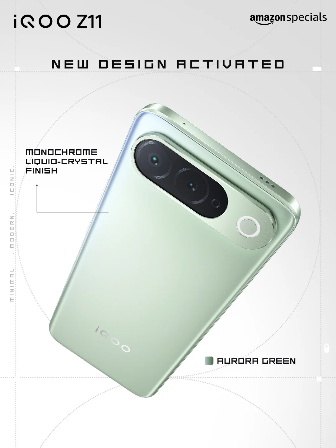 iQOO Z11 Aurora Green rear design