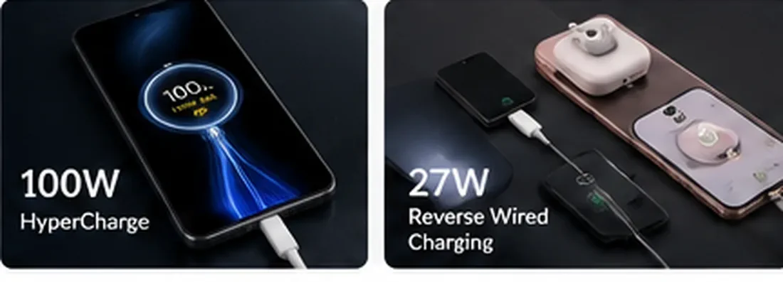 100W HyperCharge and reverse charging editorial visualization