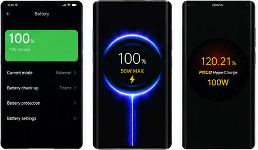 PhonesGate editorial visualization of POCO F9 Ultra battery and charging